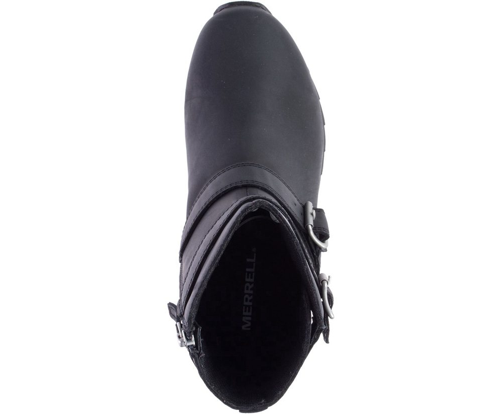 Merrell Boots Black - Alpine Buckle Waterproof - Womens 24VFYXPKM